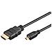 74433 cavo HDMI 2 m HDMI tipo A (Standard) HDMI tipo D (Micro) Nero - Foto miniatura 1
