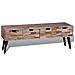 Consolle Tv Con 4 Cassetti In Legno Di Recupero Di Teak - Foto miniatura 6