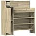 Scarpiera Rovere Sonoma 100,5x28x100 Cm In Legno Multistrato - Foto miniatura 4