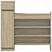 Scarpiera Rovere Sonoma 100,5x28x100 Cm In Legno Multistrato - Foto miniatura 5