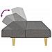 Divano Letto a 2 Posti Grigio Chiaro in Tessuto - Foto miniatura 8
