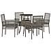 Set da Pranzo da Giardino 5 Pezzi Grigio Polyrattan - Foto miniatura 1