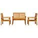 Set Salotto da Giardino 4 pz in Legno Massello di Acacia - Foto miniatura 3