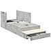 Struttura letto contenitore Grigio cemento 100x200 cm - Foto miniatura 1