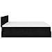 Struttura Letto Pouf con Materassi Nero 200x200 cm in Tessuto - Foto miniatura 9