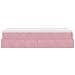 Struttura Letto Pouf con Materasso Rosa 100x200 cm Velluto - Foto miniatura 9