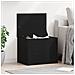 Scatola di Stoccaggio  con Coperchio Nero Rovere 60x42x46 cm Legno Ingegnerizzato - Foto miniatura 2