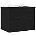 Scatola di Stoccaggio  con Coperchio Nero Rovere 60x42x46 cm Legno Ingegnerizzato - Foto miniatura 3