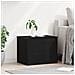 Scatola di Stoccaggio  con Coperchio Nero Rovere 60x42x46 cm Legno Ingegnerizzato - Foto miniatura 4