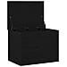 Scatola di Stoccaggio  con Coperchio Nero Rovere 60x42x46 cm Legno Ingegnerizzato - Foto miniatura 5