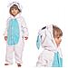 Pigiama Per Bambini Kigurumi Intero Costume Da Coniglio Blu 115-125 - Foto miniatura 1