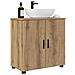 Mobile da Bagno con porta rovere artigianale 61 x 35 x 64 cm - Foto miniatura 3