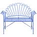Panchina Da Giardino Cavinia 125 Cm Metallo Azzurro - Foto miniatura 2