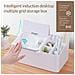 Dispenser Elettrico Intelligente Per Fazzoletti Con Sensore - Ricaricabile Usb E Portaoggetti Multi-scomparto Grey - Foto miniatura 4