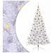 Albero di Natale artificiale Bianco 180 cm PVC e Acciaio - Foto miniatura 1