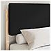 Letto con Testiera Rivestita Nero 135 x 190 cm Pino massello - Foto miniatura 3