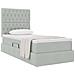 Letto con contenitore e materasso Grigio chiaro 90 x 190 cm - Foto miniatura 3