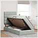 Letto con contenitore e materasso Grigio chiaro 90 x 190 cm - Foto miniatura 4