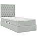 Letto con contenitore e materasso Grigio chiaro 90 x 190 cm - Foto miniatura 5