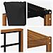 Set di divani da esterno con cuscino 7 pcs Naturale e Nero - Foto miniatura 9