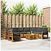 Set divani 10 pcs Naturale e Antracite Legno di Acacia Massello - Foto miniatura 2