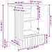 Credenza Bianco 66 x 34,5 x 97 cm Legno ingegnerizzato - Foto miniatura 9