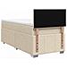 Letto box spring con materasso Crema 80 x 200 cm Tessuto - Foto miniatura 9