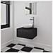 Set Mobili da Bagno con Lavabo 3 pz Nero - Foto miniatura 1
