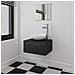 Set Mobili da Bagno con Lavabo 3 pz Nero - Foto miniatura 2