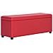 Panca Con Vano Portaoggetti 116 Cm Rosso In Similpelle - Foto miniatura 1