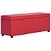Panca Con Vano Portaoggetti 116 Cm Rosso In Similpelle - Foto miniatura 5