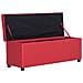 Panca Con Vano Portaoggetti 116 Cm Rosso In Similpelle - Foto miniatura 6
