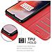 Cadorabo Custodia Compatibile Con Oneplus 7t In Rosso Carminio - Coperchio Protettiva Con Chiusura Magnetica, Funzione Stand E Tasca Per Le Carte - Foto miniatura 5