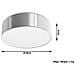Novità! Plafoniera Grigia Per Cucina E Camera - Pvc - Arena 35 Sl. 0122 Lampada Da Soffitto Rotonda, Stile Moderno, A 2 Luci Led E-27 *** Lampade - I Prezzi Più Bassi Su Amazon! - Foto miniatura 2