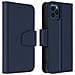 Custodia Iphone 12 Pro Max Porta Carte In Pelle Funzione Stand Premium Blu - Foto miniatura 1