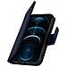 Custodia Iphone 12 Pro Max Porta Carte In Pelle Funzione Stand Premium Blu - Foto miniatura 5