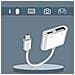 Adattatore Iphone / Ipad Da Lightning Verso Usb E Ricarica Lightning - Foto miniatura 5