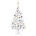 Albero Natale Artificiale con LED e Palline Bianco 210 cm PVC - Foto miniatura 1
