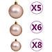 Set Natale con 61 Palline Punta e 150 Luci LED Oro Rosa - Foto miniatura 3
