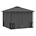Gazebo Con Teli Laterali E Doppio Tetto 3x3 M Antracite - Foto miniatura 2