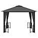 Gazebo Con Teli Laterali E Doppio Tetto 3x3 M Antracite - Foto miniatura 4