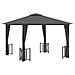 Gazebo Con Teli Laterali E Doppio Tetto 3x3 M Antracite - Foto miniatura 1