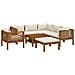 Set Divani Da Giardino 8 Pz Con Cuscini Crema In Legno Acacia - Foto miniatura 1