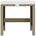 Set Da Pranzo Per Giardino 21pz Con Cuscini In Polyrattan Beige - Foto miniatura 9