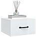 Comodino A Muro Bianco Lucido 35x35x20 Cm - Foto miniatura 3