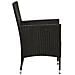 Set Mobili Da Giardino 7 Pz Con Cuscini In Polyrattan Nero - Foto miniatura 3