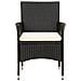 Set Mobili Da Giardino 7 Pz Con Cuscini In Polyrattan Nero - Foto miniatura 8