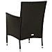 Set Mobili Da Giardino 7 Pz Con Cuscini In Polyrattan Nero - Foto miniatura 9