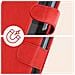 Cover Per Samsung Z Fold5 Portacarte E Linguetta Magnetica Chesterfield Rossa - Foto miniatura 3