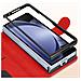 Cover Per Samsung Z Fold5 Portacarte E Linguetta Magnetica Chesterfield Rossa - Foto miniatura 4